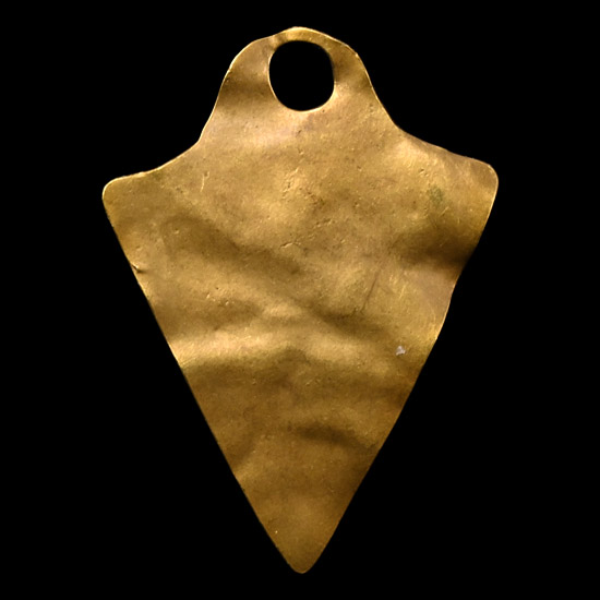 Western Asiatic Triangular Gold Pendant