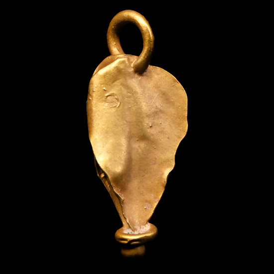 Western Asiatic Leaf-Shaped Gold Pendant