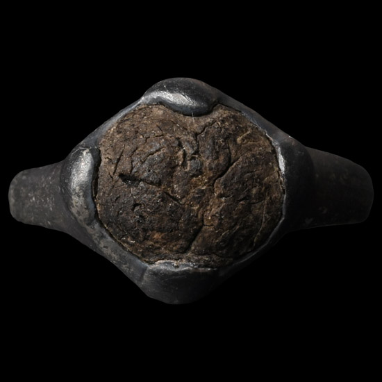 Viking Age Silver Ring with Cabochon