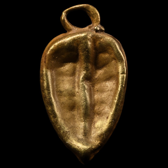 Western Asiatic Gold Heart-Shaped Pendant