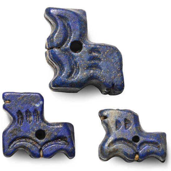 Western Asiatic Lapis Lazuli Zoomorphic Amuletic Bead Group