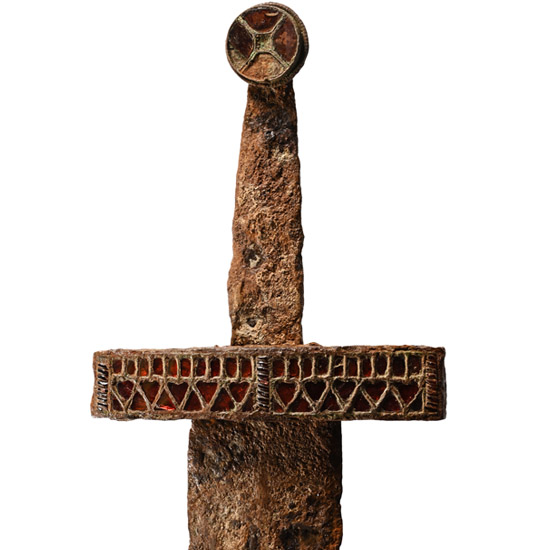 Migration Period Iron Sword with Jewelled Hilt