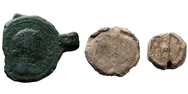 Group of Three [3] Roman to Byzantine PB and AE Seals