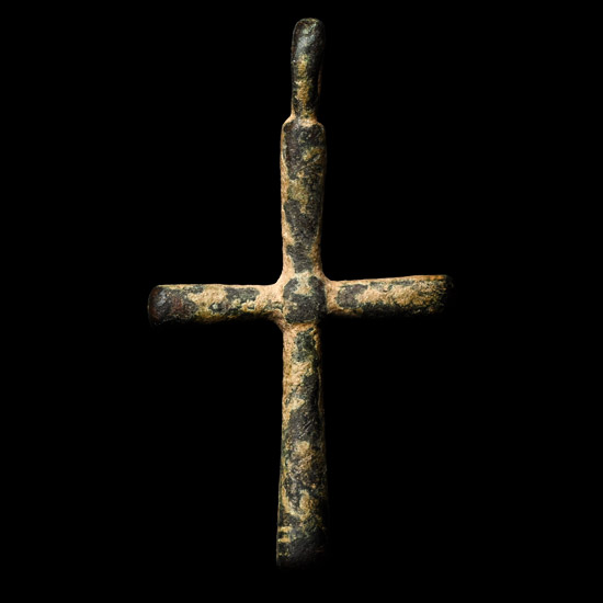 Byzantine Bronze Cross Pendant