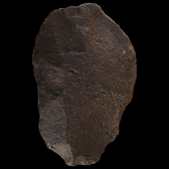 Acheulean Stone Age Dark Red Quartzite Handaxe Made by Homo Erectus
