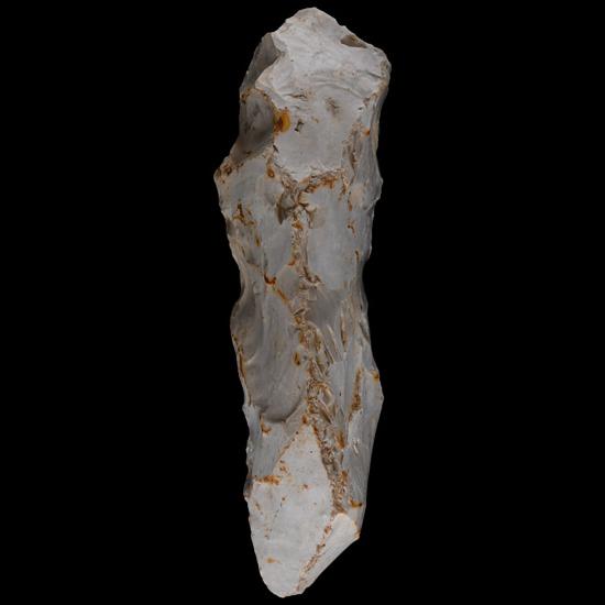 Large Stone Age Salisbury Adze in Grey-White Knapped Flint
