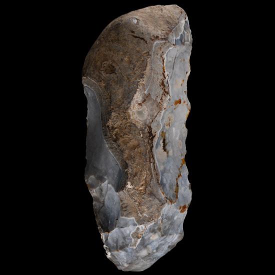 Stone Age Knapped Flint Adze with Blue-Grey Patina