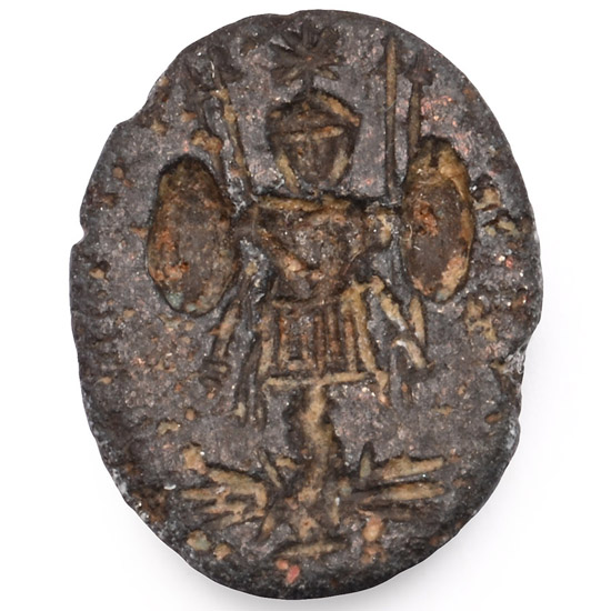 Roman Black Gemstone with Tropaeum