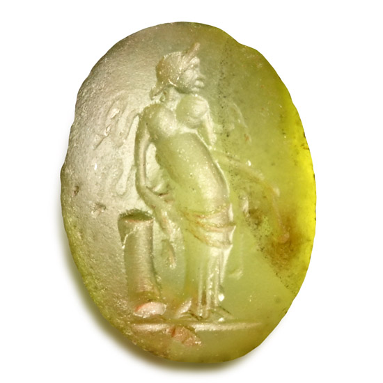 Roman Peridot Gemstone with Venus