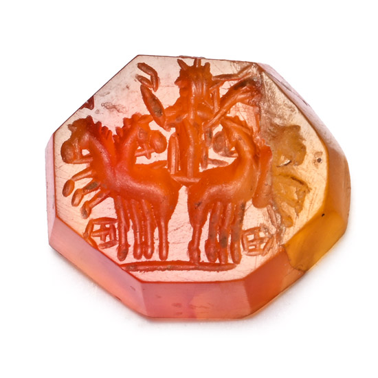 Roman Carnelian Gemstone with Sol in Quadriga
