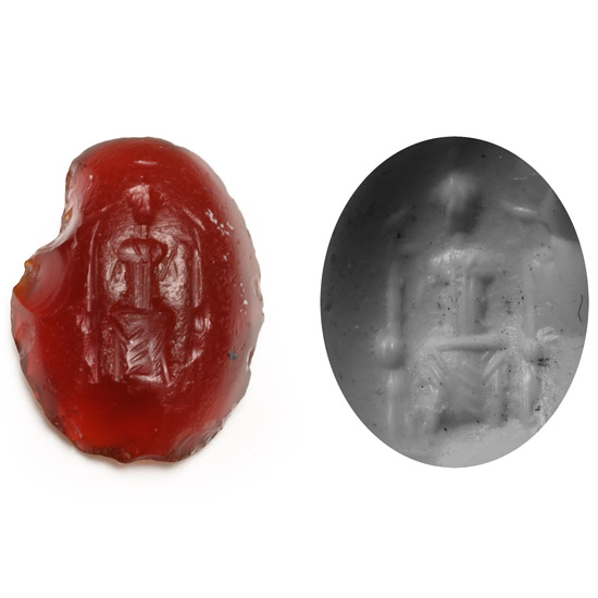 Roman Carnelian Gemstone with Minerva