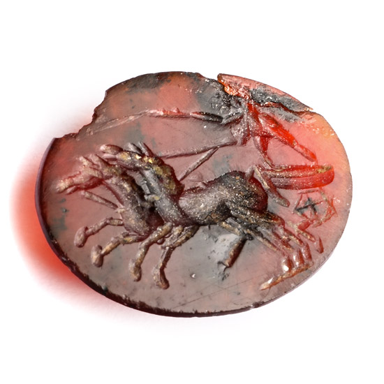 Roman Carnelian Gemstone with Biga
