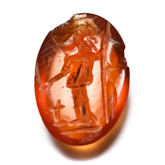Roman Carnelian Gemstone with Minerva