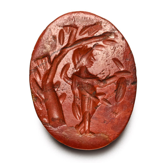 Roman Red Jasper Gemstone with Cupid