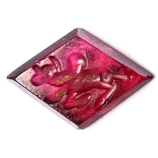 Roman Garnet Gemstone with Zebu