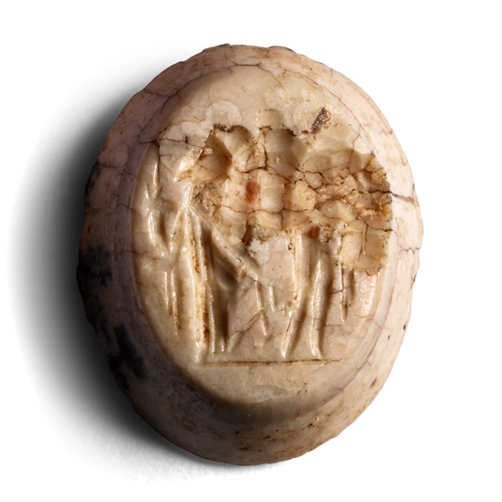 Roman Agate Gemstone with Standing Figures