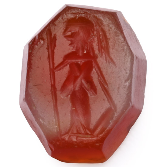 Roman Carnelian Gemstone with Minerva