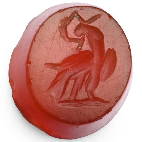 Roman Carnelian Gemstone with Eagle