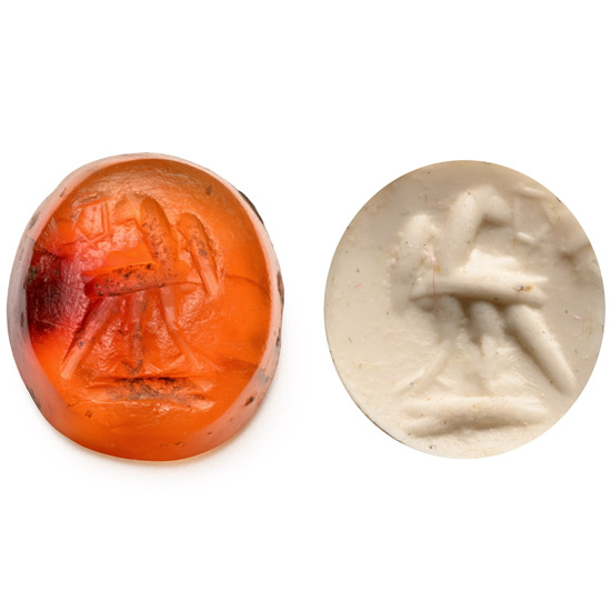 Roman Carnelian Gemstone with Eagle