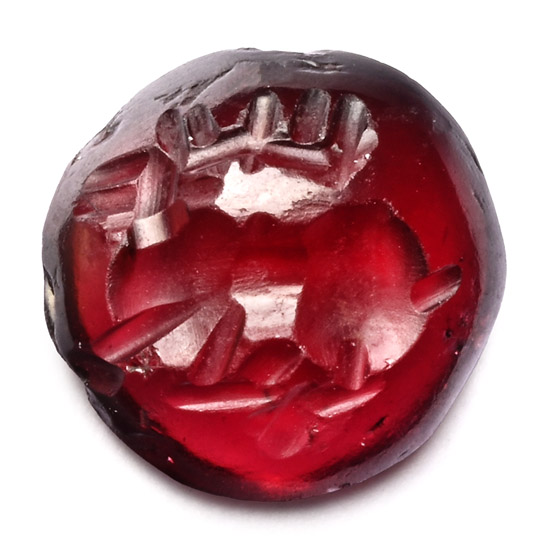 Eastern Roman Garnet Gemstone with Stag