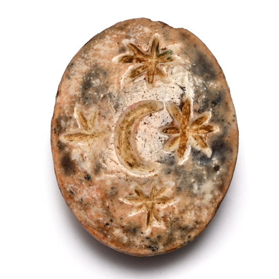 Roman Agate Gemstone with Moon