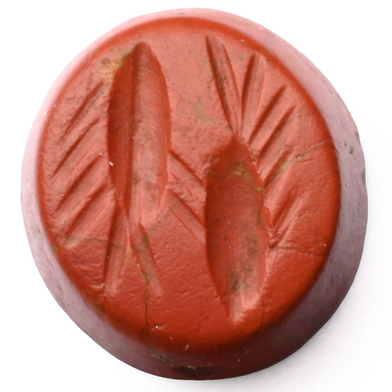Roman Red Jasper Gemstone with Fish
