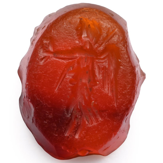 Roman Carnelian Gemstone with Winged Victory