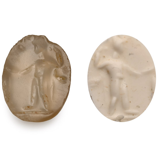 Roman Agate Gemstone with Nude Wrestler
