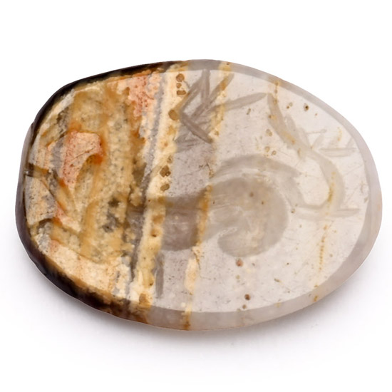 Roman Agate Gemstone with Seahorse