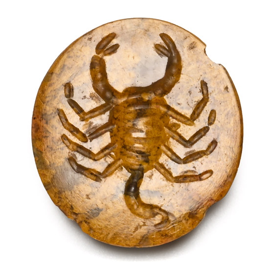 Roman Orange Jasper Gemstone with Scorpion
