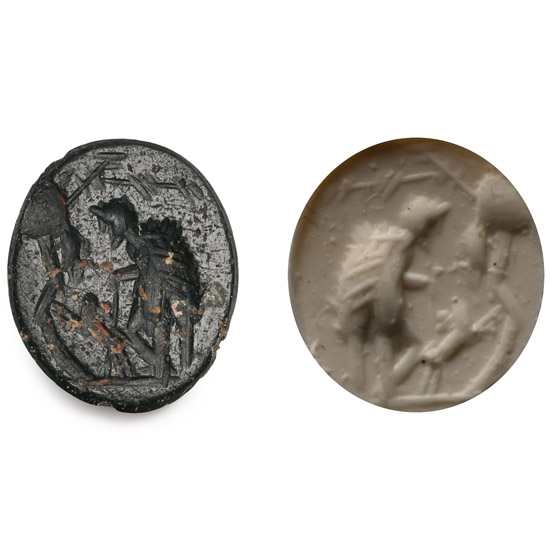 Roman Black Gemstone with Bird