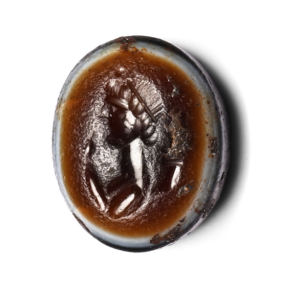 Roman Banded Agate Gemstone of the Goddess Fortuna