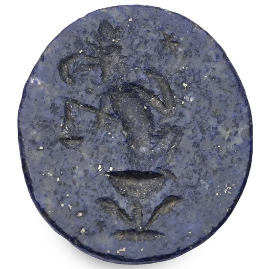 Roman Lapis Lazuli Gemstone with Putto