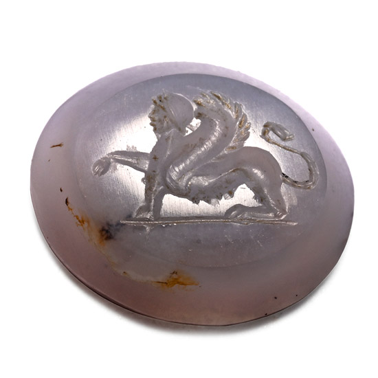 Roman Chalcedony Gemstone with Sphinx