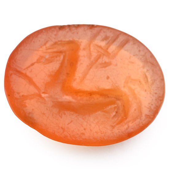 Roman Carnelian Gemstone with Hippocamp