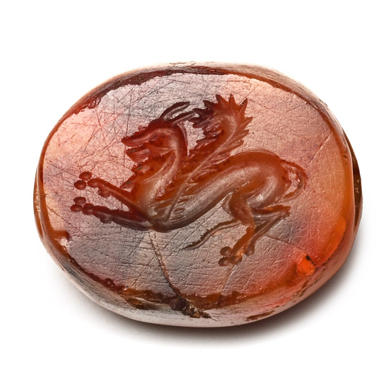 Roman Carnelian Gemstone with Chimera