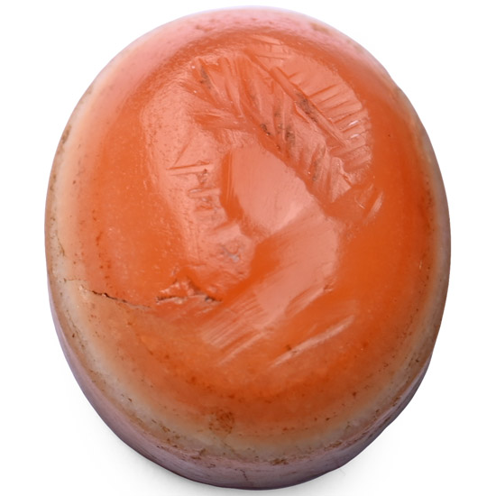 Roman Agate Gemstone with Female Bust
