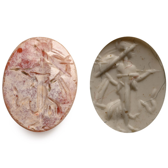 Roman Carnelian Gemstone with Robed Female