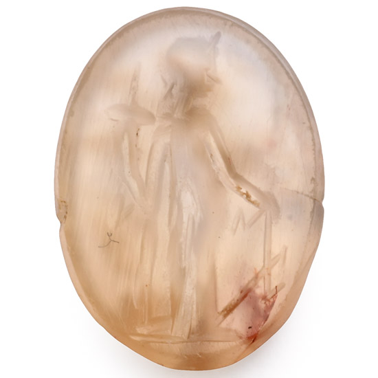 Roman Agate Gemstone with Fortuna