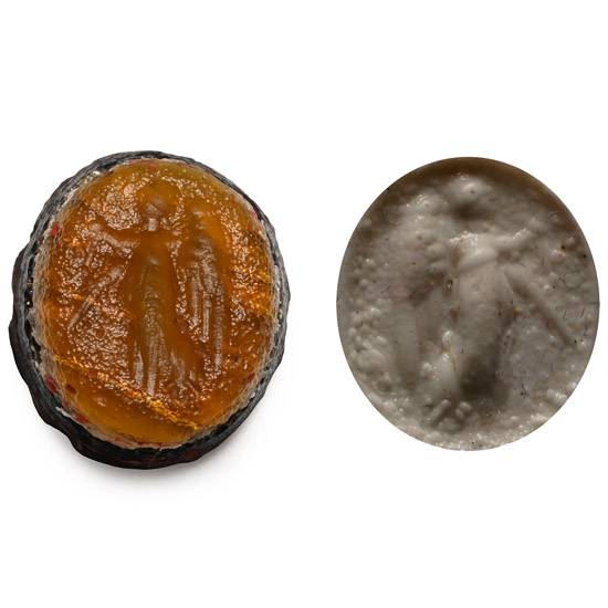 Roman Glass Gem with Winged Victory