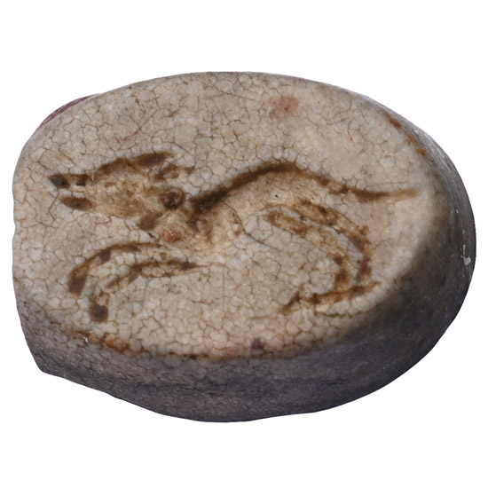 Greek Agate Gemstone with Running Hound