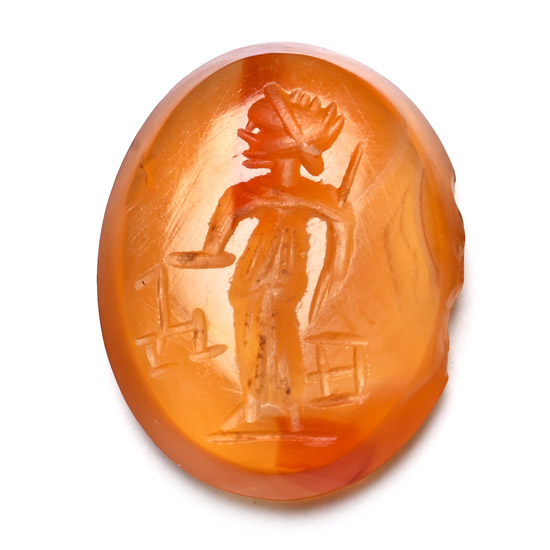 Roman Carnelian Gemstone with Mercury