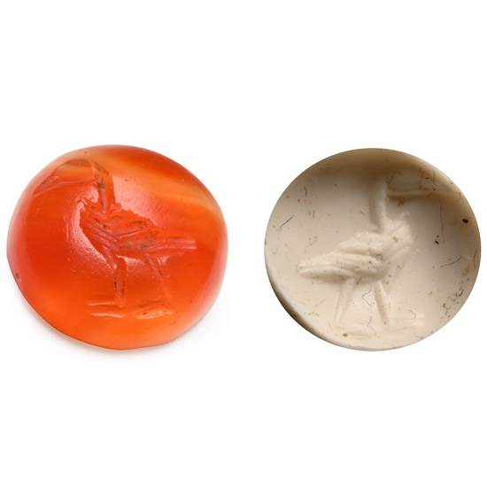 Roman Carnelian Gemstone with Goose