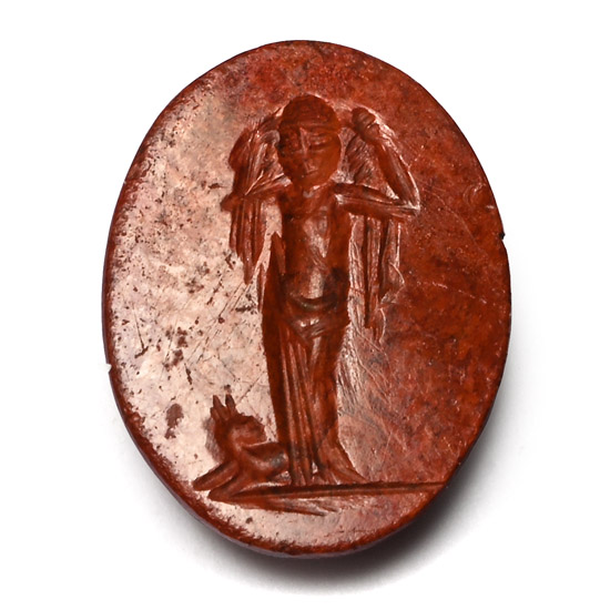 Roman Red Jasper Gemstone with the Goddess Venus