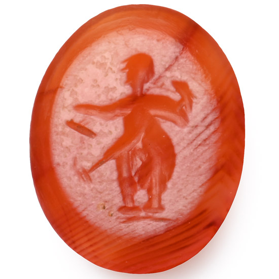 Roman Carnelian Gemstone Standing Figure