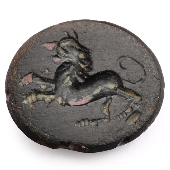 Roman Black Gemstone with Prancing Horse