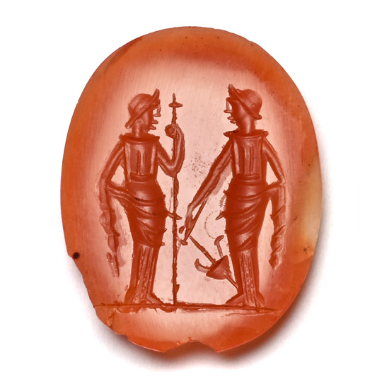 Roman Carnelian Gemstone with Goddesses