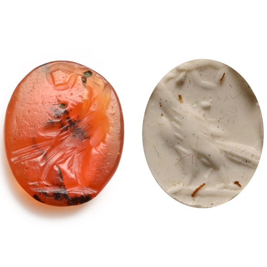 Roman Carnelian Gemstone with Eagle