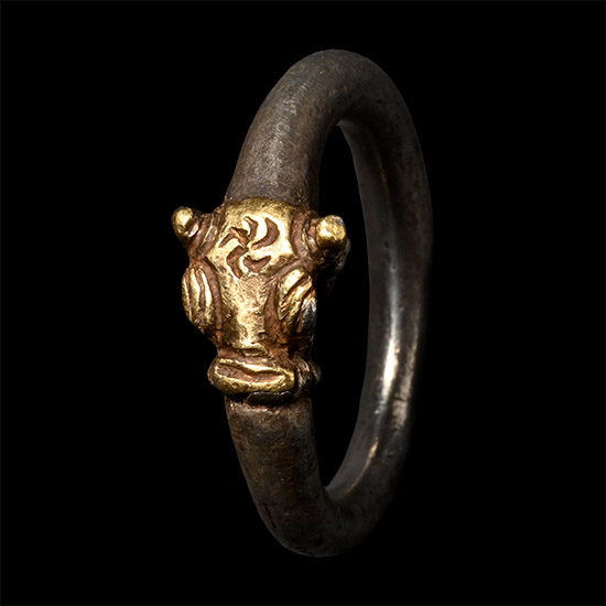 Greek Silver-Gilt Bull Ring