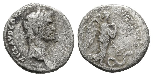 Claudius AR Denarius.
